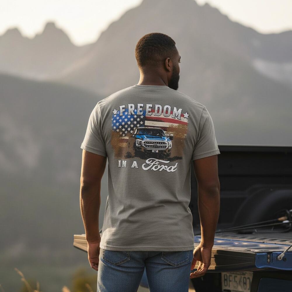 Men's Ford Truck front and rear logo t shirt size L